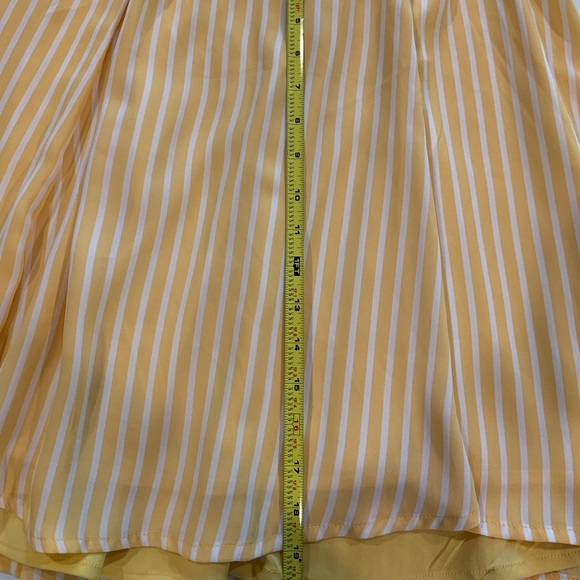 Lulu’s Jayla Yellow Striped Tie-Back Skater Dress, Size M - Picture 10 of 10